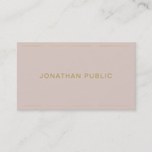 Carte De Visite Moderne Simple Design Modèle Stylish Gold Nom