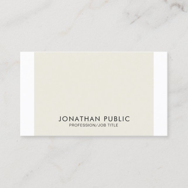 Carte De Visite Moderne simple élégant Creative Plain Professional (Devant)
