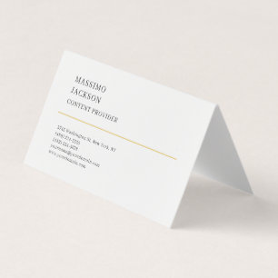 Carte De Visite Moderne simple élégant noir blanc minimaliste 