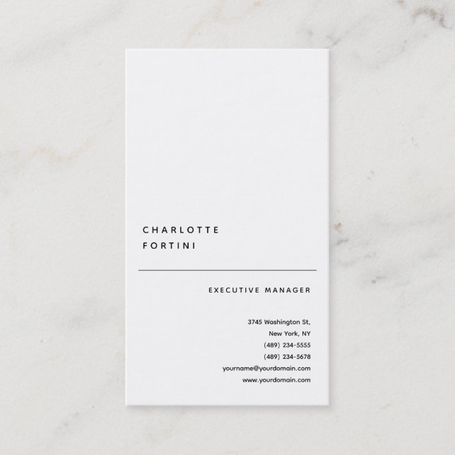 Carte De Visite Moderne Simple et tendance minimaliste (Devant)