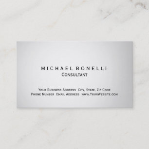 Carte de visite moderne simple Grey Consultant