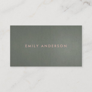 CARTE DE VISITE MODERNE SIMPLE MINIMAL FAUX ARGENT FONCÉ EN ACIER 