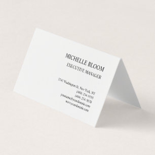 Carte De Visite Moderne Simple Minimaliste Blanc