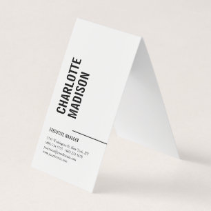 Carte De Visite Moderne Simple Noir Blanc Tendance Minimaliste Uni