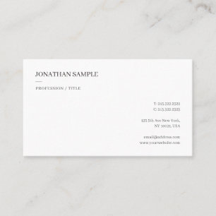 Carte De Visite Moderne simple professionnel élégant minimaliste