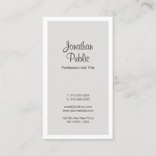 Carte De Visite Moderne Simple Professionnel Élégant Plain