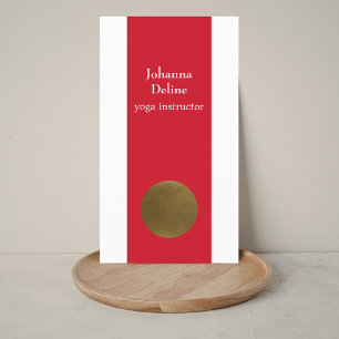 Carte De Visite Moderne Simple Rouge Faux Cercle de Cooper Studio