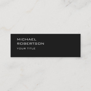 Carte de visite moderne Slim tendance gris foncé