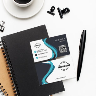 Carte De Visite Moderne Swirls Professionnel