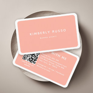 Carte De Visite Moderne, tendance, Code QR, Salon
