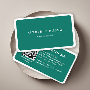 Carte De Visite Moderne, tendance, Code QR, Salon