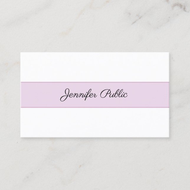 Carte De Visite Moderne tendance Créatif Simple Professionnel Plat (Devant)