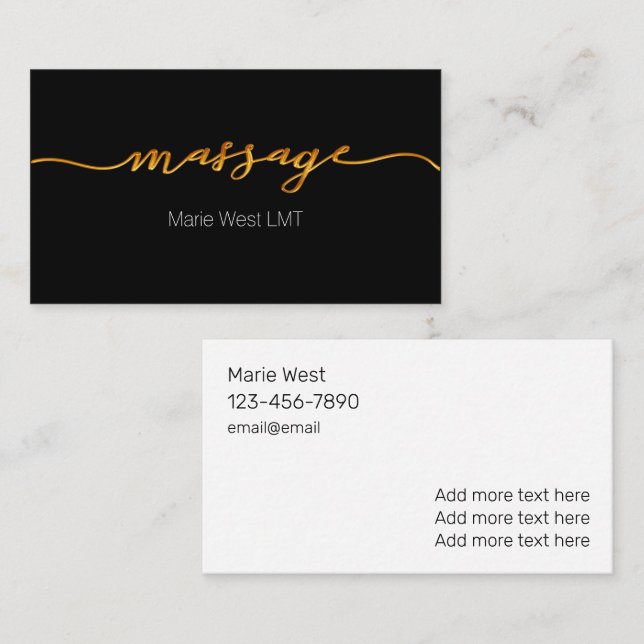 Carte de visite moderne tendance des services de m (Devant / Derrière)