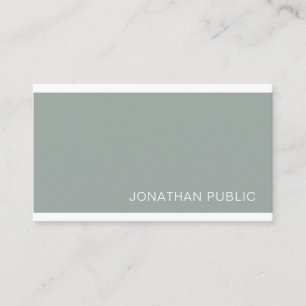 Carte De Visite Moderne tendance Design élégant vert élégant Desig