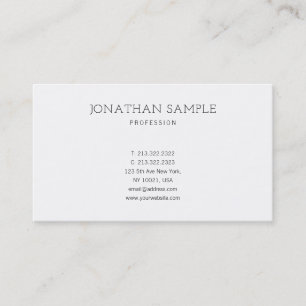 Carte De Visite Moderne tendance Design simple élégant Luxe élégan