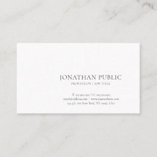 Carte De Visite Moderne tendance Design simple Modèle élégant