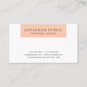 Carte De Visite Moderne tendance Design simple Modèle élégant