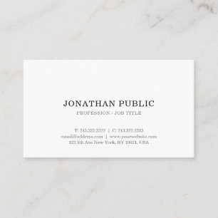 Carte De Visite Moderne tendance Design simple Modèle élégant