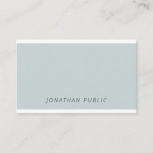 Carte De Visite Moderne tendance Elégant Bleu Vert Simple Modèle