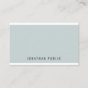 Carte De Visite Moderne tendance Elégant Bleu Vert Simple Modèle