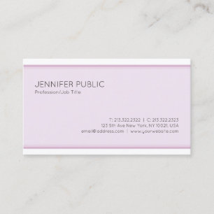 Carte De Visite Moderne tendance Elégant Couleur Propre Plat Luxe