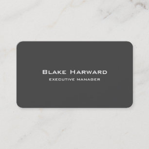 Carte De Visite Moderne tendance Elégant gris blanc