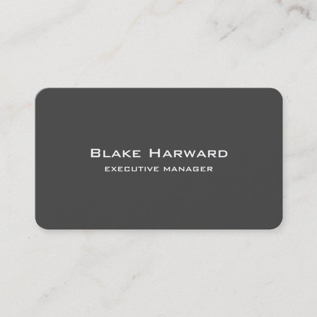 Carte De Visite Moderne tendance Elégant gris blanc (Devant)