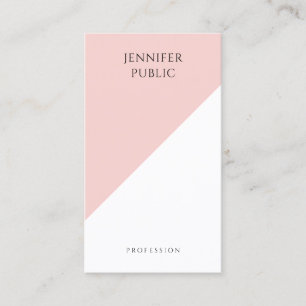 Carte De Visite Moderne tendance Elégant Rose Bleu Modèle simple
