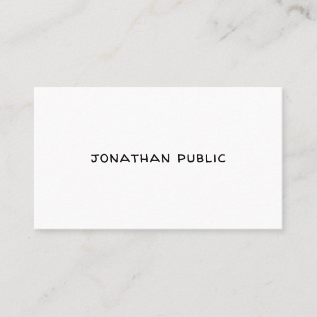Carte De Visite Moderne tendance Élégant Simple Modèle professionn (Devant)