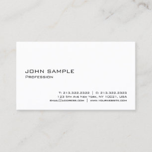 Carte De Visite Moderne tendance Élégant Simple Profil Professionn