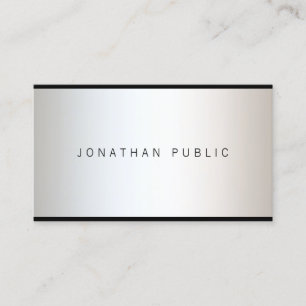 Carte De Visite Moderne tendance Glamor Professional Creative Plai