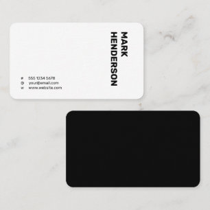 Carte De Visite Moderne tendance minimal noir et blanc