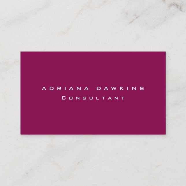 Carte De Visite Moderne tendance Plain Simple Professionnel (Devant)