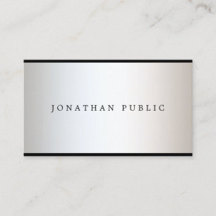 Carte De Visite Moderne tendance Professionnel Élégant Glamor Plai