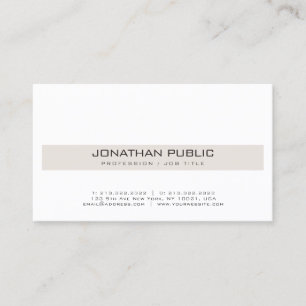 Carte De Visite Moderne tendance Professionnel Élégant Simple Plai