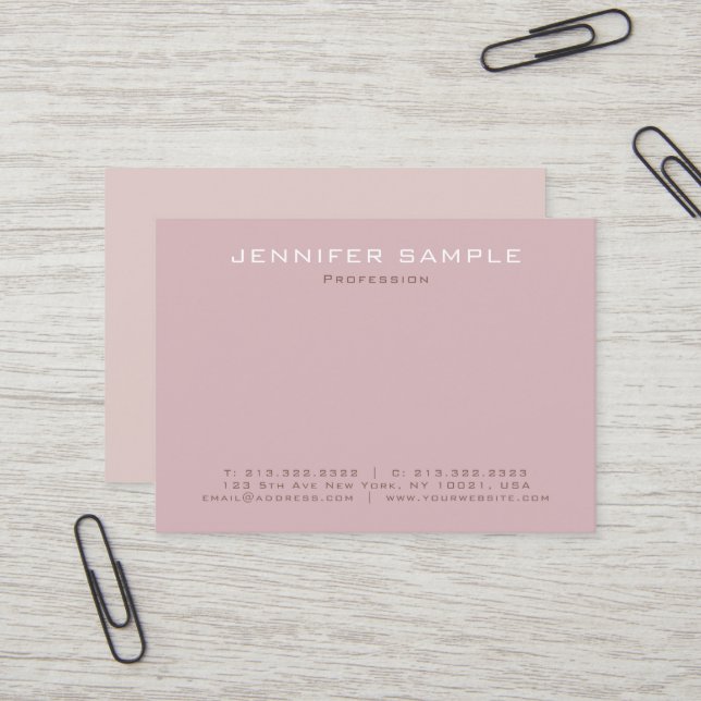 Carte De Visite Moderne tendance Professionnel Premium Silk Luxury (Devant/Arrière en situation)