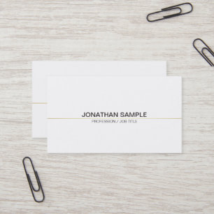 Carte De Visite Moderne tendance Professionnel Propre Chic Blanc c