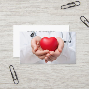 Carte De Visite Moderne Unique Propre Docteur Coeur Médicale