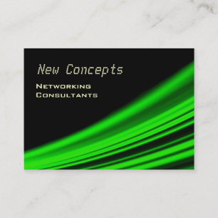 Carte De Visite Moderne vert au néon