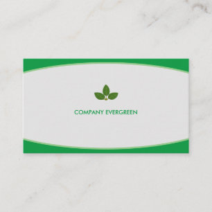 Carte De Visite Moderne Vert et Blanc