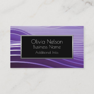 Carte de visite moderne vert rayures 2