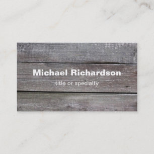 Carte De Visite Moderne Wood Grey Personnel
