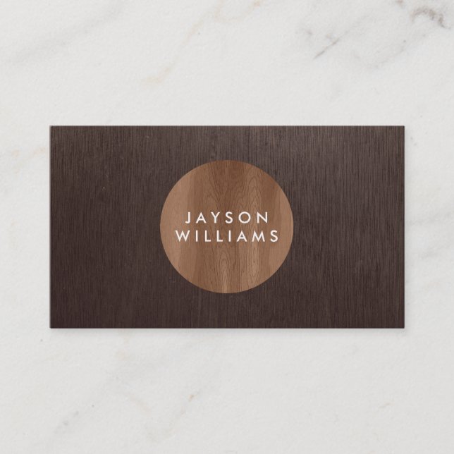 Carte de visite moderne Woodgrain III (Devant)