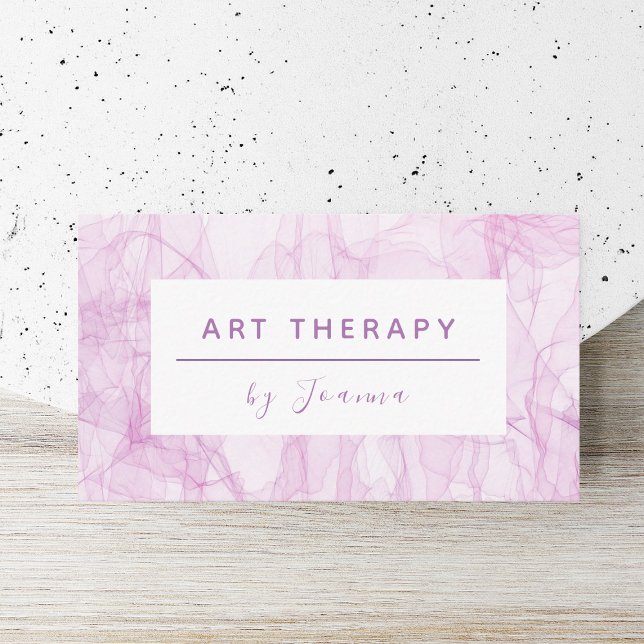 Carte De Visite Modernité Art Therapy Rose Flottant Fabric Romanti (Créateur téléchargé)