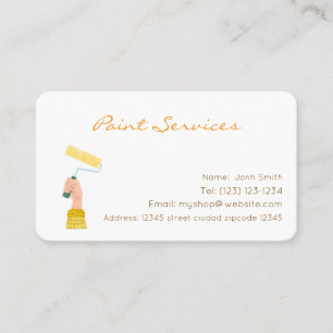 carte de visite modifiable des services de peintur
