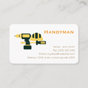 carte de visite modifiable des services handiman