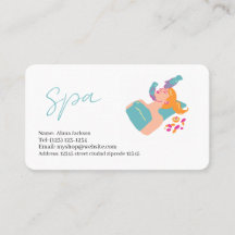 carte de visite modifiable des services spa