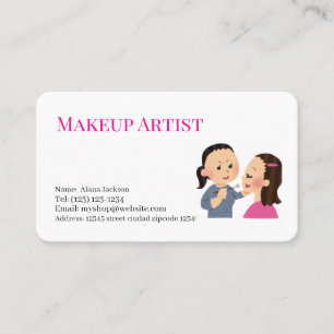 carte de visite modifiable pour services de maquil