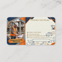 carte de visite modifiable services de constructio
