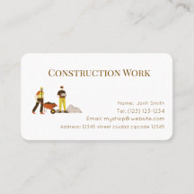 Carte de visite modifiable services de constructio